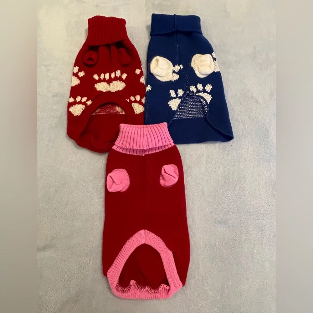 Bundle of 3 New Dog Sweaters Size M